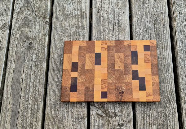 Schneidebrett Stirnholz 38x25 cm – Bild 3